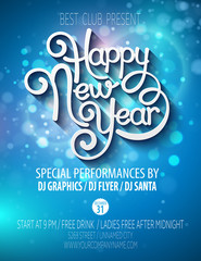 New Yearparty poster. Vector illustration