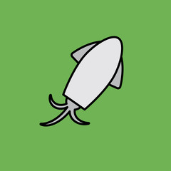 Vector squid icon. Food icon. Eps10