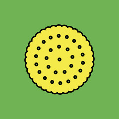 Vector biscuit  icon. Food icon. Eps10