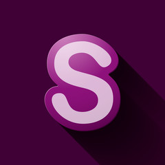 Obraz premium Volume icons alphabet: S