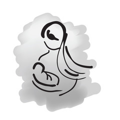 Mom and baby breast feeding 1