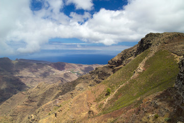 Naklejka premium La Gomera, Canary islands, view towards south coast
