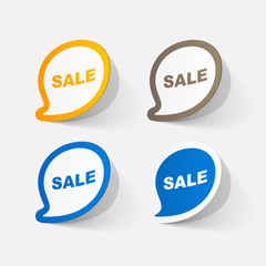 paper sticker: symbol sale