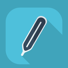 Flat modern design with shadow medical thermometer