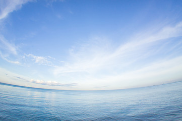 Fisheye Hua hin sea and sky