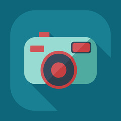 Flat modern design with shadow camera icon