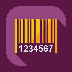 Flat modern design with shadow icons barcode