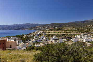 Fototapeta na wymiar Aerial view of Agios Nikolaos