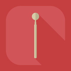 Flat modern design with shadow dentist tool