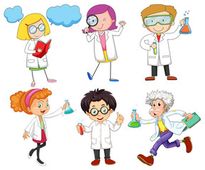 Male and female scientists