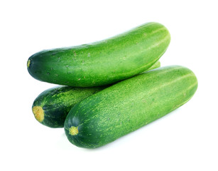 Cucumber isolated over white background.