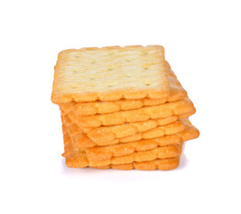Cracker isolated on over white background