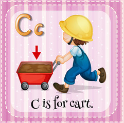 Flashcard of letter C