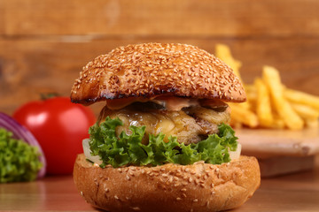 Appetizing fresh burger