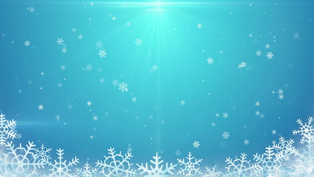 seamless loop snowfall on blue background 4k (4096x2304)
