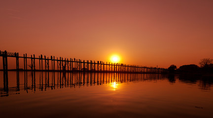 Fototapeta premium U Bein Bridge, Mandalay, Myanmar