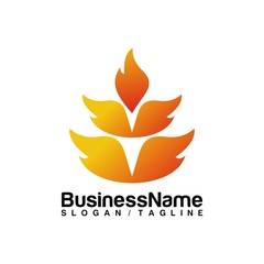 Fire vector logo icon