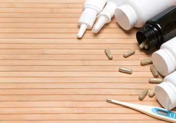 Treatment of cold and flu background