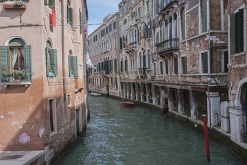 Gondola in antique Venice, Italy