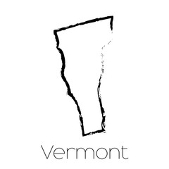 Scribbled shape of the State of Vermont