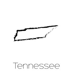 Scribbled shape of the State of Tennessee