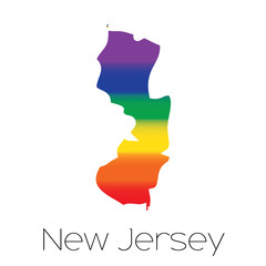 LGBT Flag inside the State of New Jersey