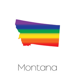 LGBT Flag inside the State of Montana