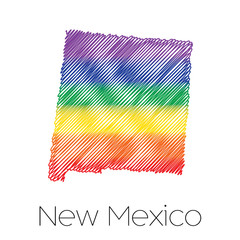 LGBT Flag inside the State of New Mexico