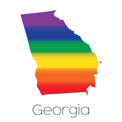 LGBT Flag inside the State of Georgia