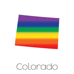 LGBT Flag inside the State of Colorado