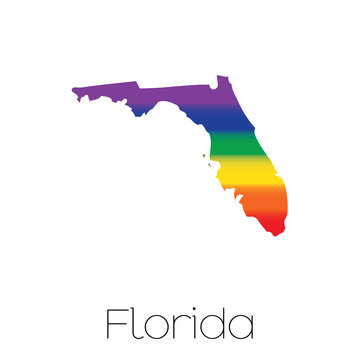 LGBT Flag inside the State of Florida