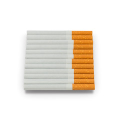 Cigarette isolated on a white background with clipping path