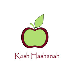 Greeting card design for Jewish New Year, Rosh Hashanah.