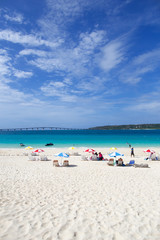 Fototapeta na wymiar Maehama Beach, Miyako Island, Okinawa, Japan