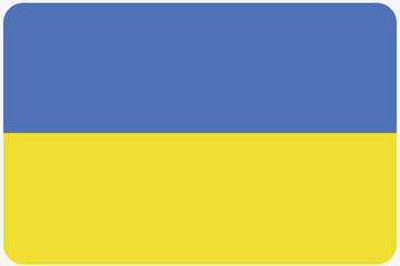 Flag Illustration with rounded corners of the country of Ukraine