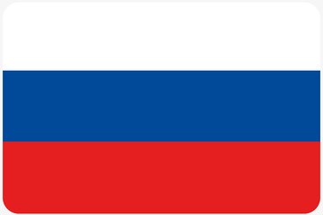 Flag Illustration with rounded corners of the country of Russia