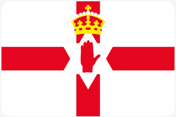 Flag Illustration with rounded corners of the country of Norther