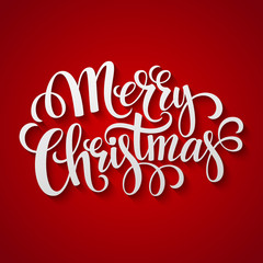 Merry Christmas Lettering design. Vector illustration