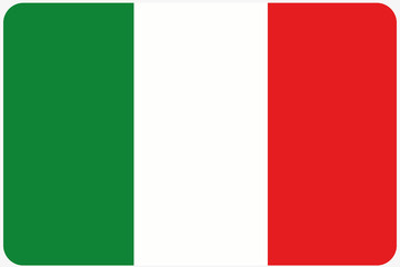 Flag Illustration with rounded corners of the country of Italy