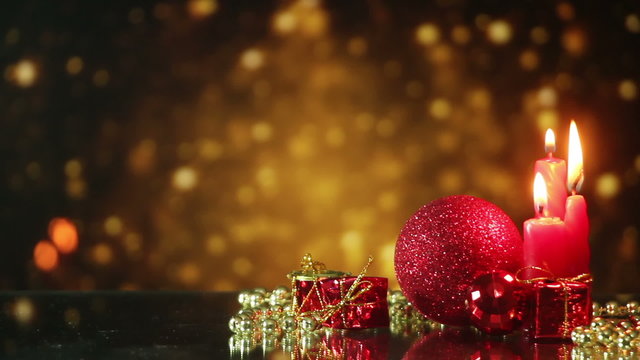 Christmas decorations seamless loop background