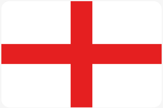 Flag Illustration with rounded corners of the country of England