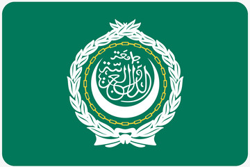 Flag Illustration with rounded corners of the country of Arab Le