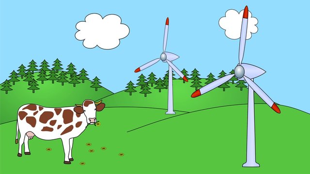 Wind Power Plants seamless loop video 4k UHD