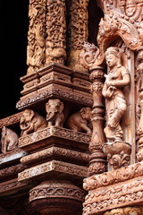 Wooden Sculpture in Sanctuary of Truth. Pattaya, Thailand
