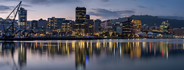 Naklejka premium Wellington City water front