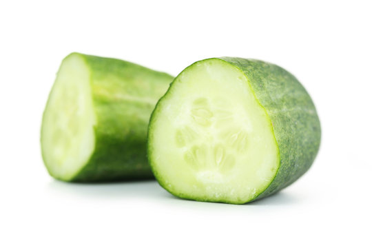 Fresh cucumber isolated on white