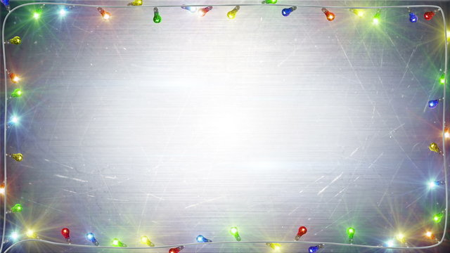christmas lights frame. computer generated seamless loop festive background. 4k (4096x2304)
