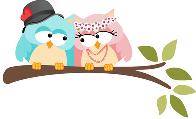 Adorable Couple Wedding Cute Owls