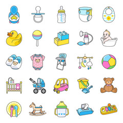 Baby Stuff vector icons