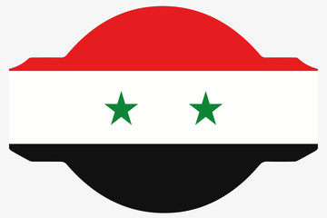 Flag Illustration within a Sign of the country of Syria